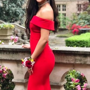 Red Strapless Mermaid Prom/Formal Dress